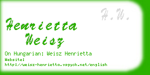 henrietta weisz business card